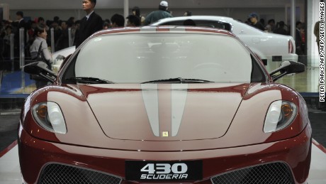 A Ferrari 430 Scuderia on display at the Beijing Auto Show in April 2008.