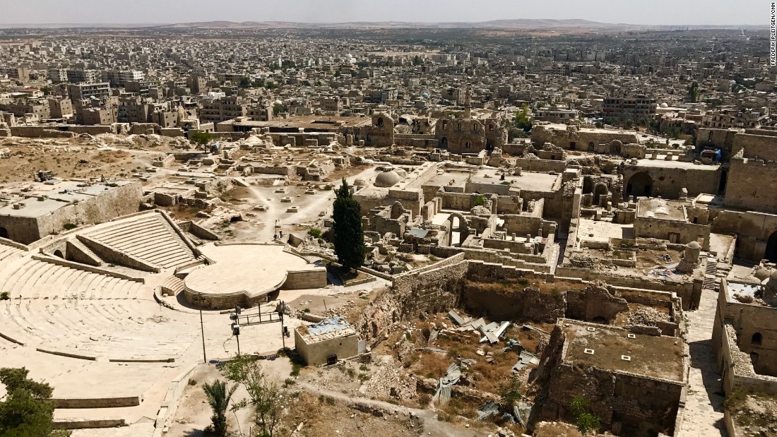 From Aleppo&#39;s highest vantage point, the scale of destruction in the east is devastatingly clear. 