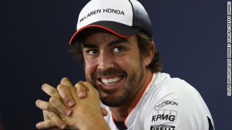 MONTMELO, SPAIN - MAY 12: Fernando Alonso of Spain and McLaren Honda laughs in the Drivers Press Conference during previews to the Spanish Formula One Grand Prix at Circuit de Catalunya on May 12, 2016 in Montmelo, Spain.  (Photo by Clive Mason/Getty Images)