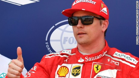 Ferrari&#39;s Finnish driver Kimi Raikkonen celebrates after winning the pole position during the qualifying session at the Monaco street circuit, on May 27, 2017 in Monaco, a day ahead of the Monaco Formula 1 Grand Prix.  / AFP PHOTO / PASCAL GUYOT        (Photo credit should read PASCAL GUYOT/AFP/Getty Images)