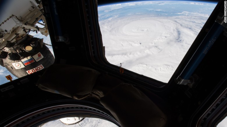 NASA astronaut Jack Fischer photographed Hurricane Harvey from the International Space Station on Friday, August 25.