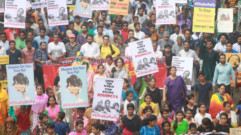 Thousands of people marched in Dhaka, Bangladesh on September 8. 