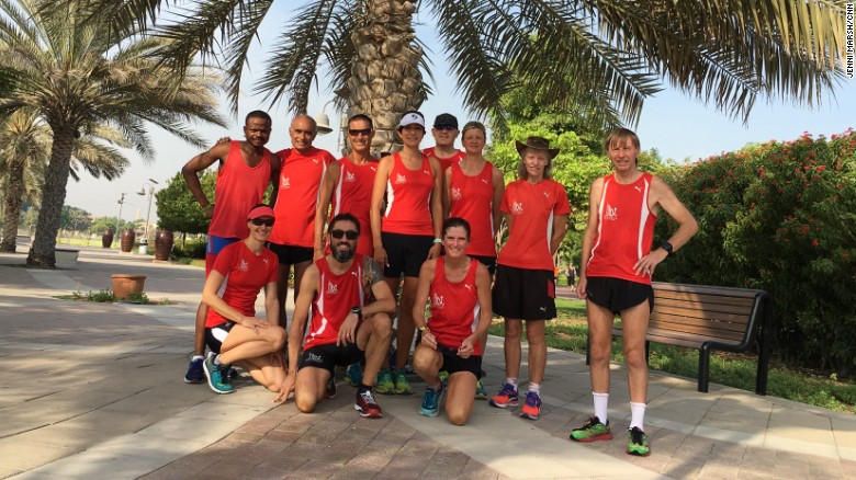 Some of the Dubai Road Runners, pictured in August 2017.